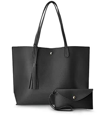 Buy Minimalist Clean Cut Pebbled Faux Leather Tote Womens Shoulder ...