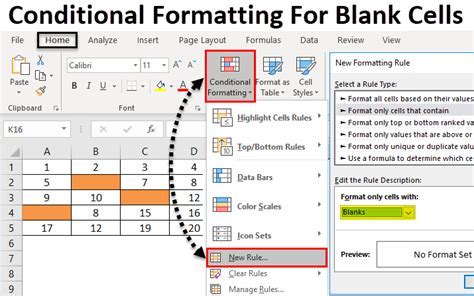 Image result for Conditional Formatting Excel Blank Cell