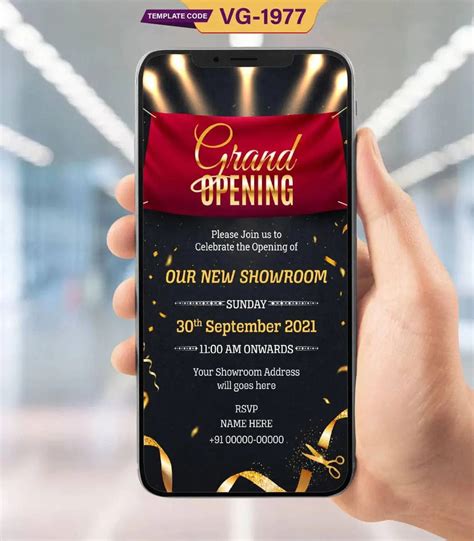 Grand Opening Invitation Card Online | Showroom Launch E-Invite Templa ...
