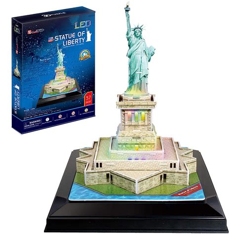 Buy Frank Puzzles Led Architecture - Statue of Liberty 3D, Multi Color ...