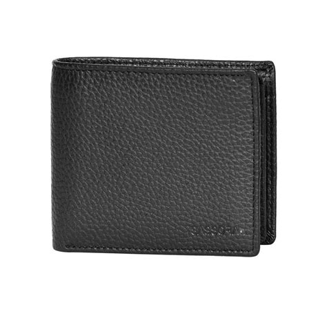Buy Sassora Genuine Leather Black Mens RFID Bifold Wallet-Black Online