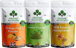 ORGANIC BACKYARD 100% Natural Neem Orange Peel and Wild Turmeric ...