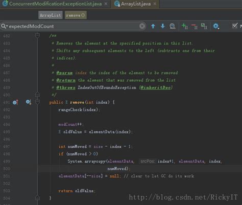 ConcurrentModificationException 的图像结果
