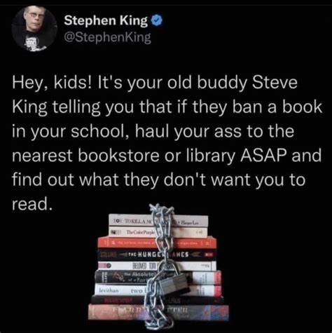This tweet from Stephen King reminded me of a question I had a while ...