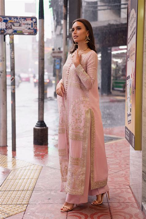 Freesia Talia Pink Chiffon Formal Pakistani Suit – Carina - FW50061 ...
