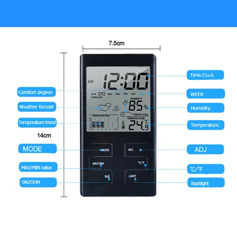 ApTechDeals CX-501 Digital LCD Display Hygrometer Thermometer Humidity# ...