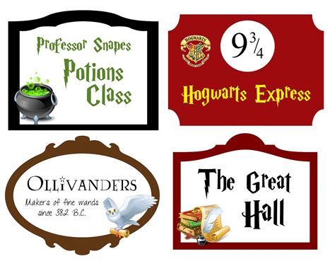 Free Harry Potter Printable Signs - Printable Templates