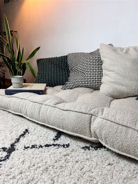French Cushion | Tufted Floor Cushion | Cozy Reading Corner Cushion ...