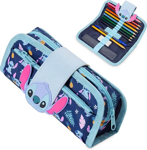 Amazon.com: Disney Stitch Pencil Case with Cute Detachable Zipper Pouch ...