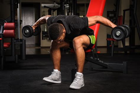 Image result for Bent Over Dumbell Flys Using Bench