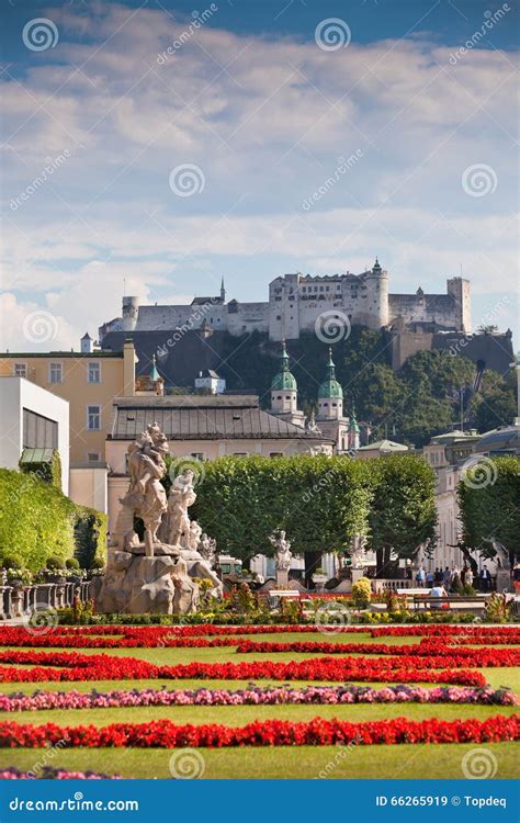 Famous Mirabell Garden View in Salzburg, Austria Editorial Stock Image ...