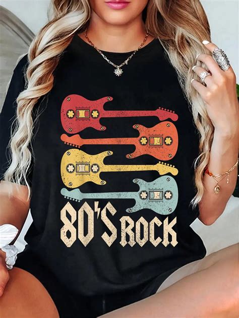 100% Cotton 80s Rock Band Guitar Cassette Tape 1980s Vintage 80s ...