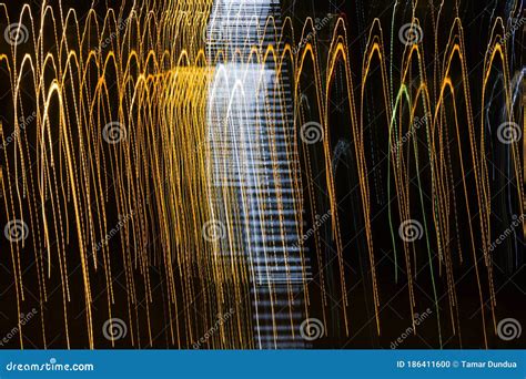 Blur and Abstract Lights Background, Light Manipulation on the Dark ...