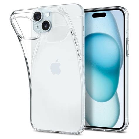 Spigen Liquid Crystal Back Cover Case for iPhone 15, Clear Transparent ...