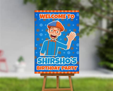 Blippi Theme Welcome Board | Birthday Party Combo Kits with Baby ...