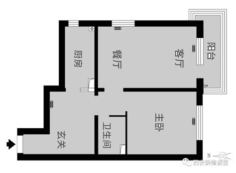 54平方2室一厅装修图,二手房装修翻新效果图,50平米两室一厅简装图_大山谷图库