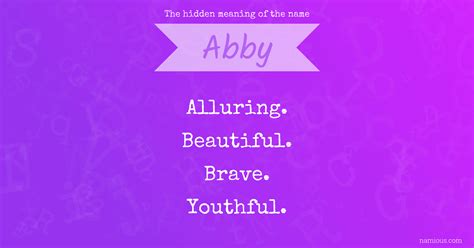 The hidden meaning of the name Abby | Namious