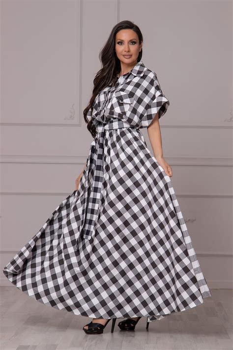 black and white checkered plus size dress | Dresses Images 2025