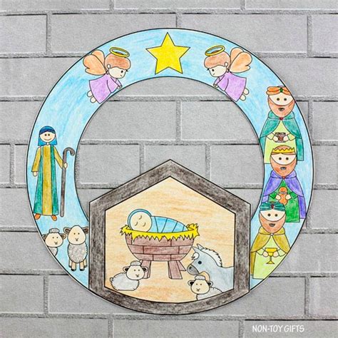 Nativity Wreath DIY 的图像结果