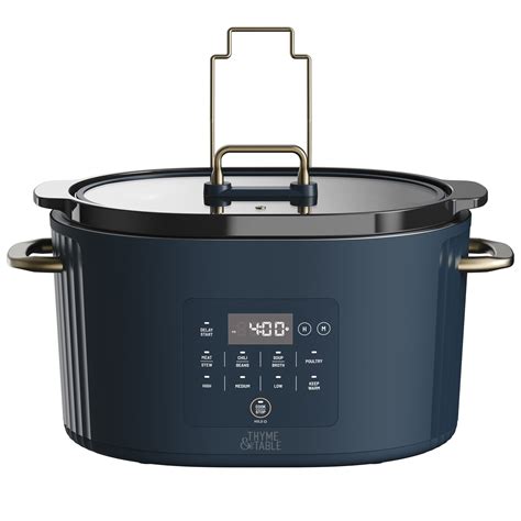 Thyme & Table 6QT Programmable Slow Cooker, Atlantic Blue - Walmart.com