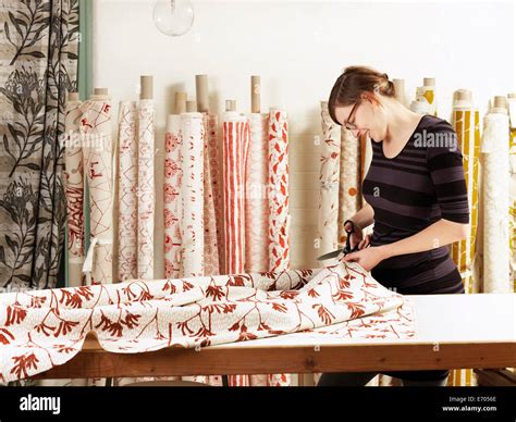 Fabric cutting table hi-res stock photography and images - Alamy