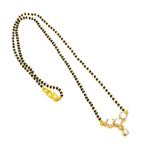Buy Jewar Mandi Mangalsutra Pendant One Gram Gold Plated Ad Gemstones ...