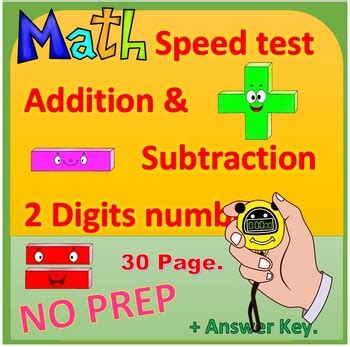 Image result for Addition Number Speed Test