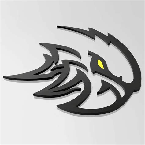 SRT Trackhawk with Yellow Eye 3D Badge - Custom Fender Emblem for Jeep Grand Cherokee Trackhawk ...