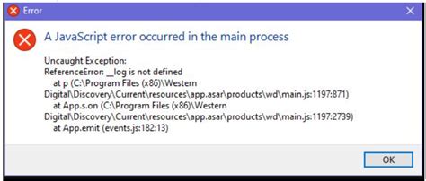 Image result for JavaScript Error in Main Process Fix
