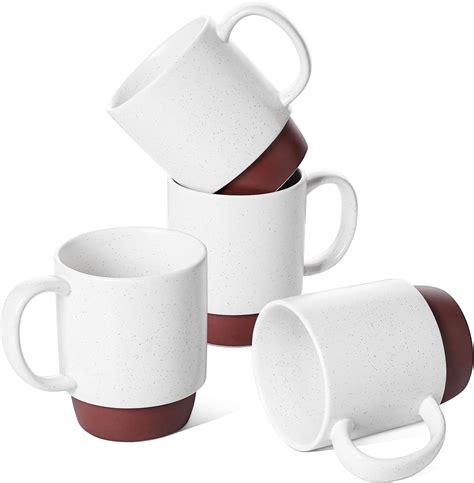 Amazon.com: LE TAUCI Coffee Mugs, 16oz Ceramic Coffee Mugs Set of 4 ...