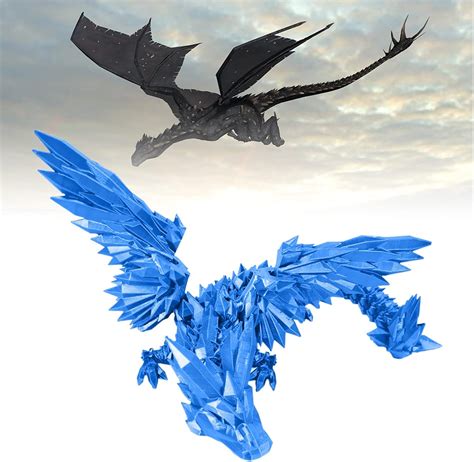 Amazon.com: ALVBELLS 3D Printed Dragon Toys Action Figures with Movable ...