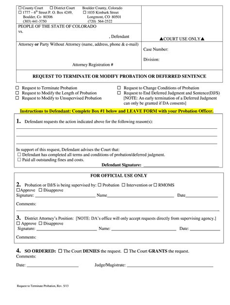 2013-2026 Form CO Request to Terminate Probation - Blank Fillable ...