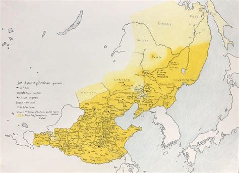 Map of Jurchen Jin dynasty 1142-1213 : r/MapPorn
