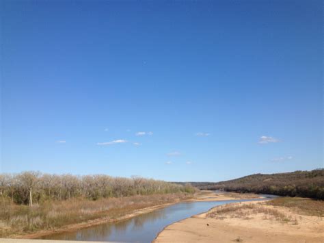 Oklahoma blue river in sandy area free image download