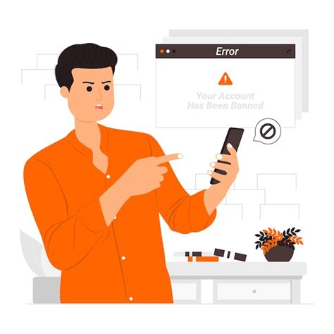 Account banned, account blocked illustration | Premium Vector