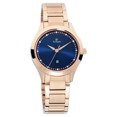 Buy Online Titan Sparkle Blue Dial Analog with Date Stainless Steel ...
