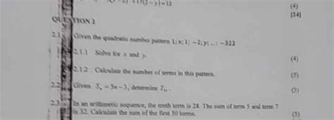 Image result for Quadratic Number Pattern Formula