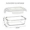 Buy Borosil Klip-N-Store Rectangular Containers With Lid, 1040Ml Set_Of ...