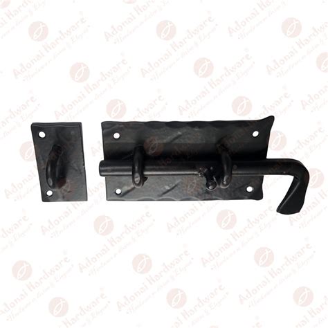 Best "Azaniah" Small Black Antique Iron Hand-Forged Door Bolt - Adonai ...