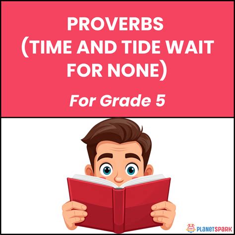 Class 5 Grammar Worksheet on Proverbs (Time and Tide) | PlanetSpark