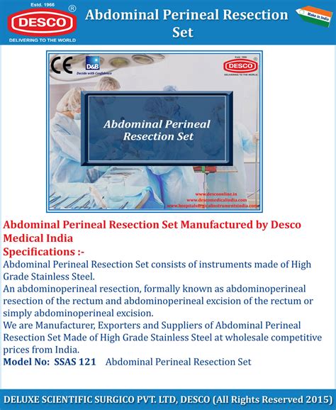 Abdominal Perineal Resection Set - Manufacturers, Exporters & Suppliers India