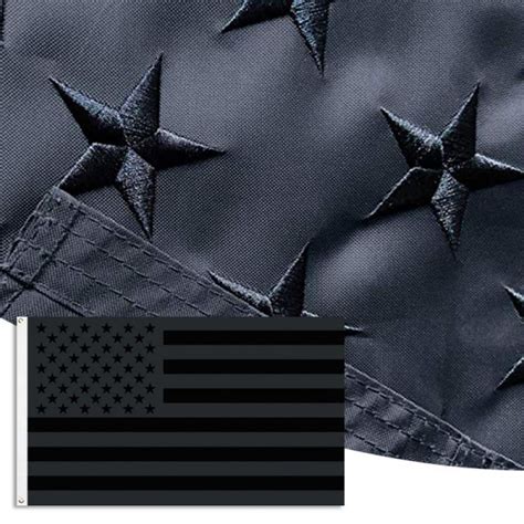 Buy All Black American Flag 3x5 Ft US Flag, Embroidered Stars, Sewn ...