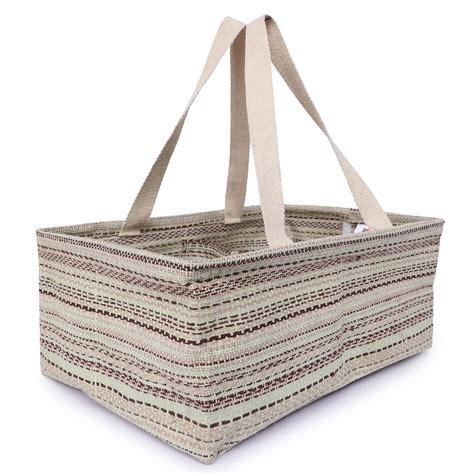 SMART MOM Organic Cotton Diaper Storage Bag Organizer | Diaper Basket ...