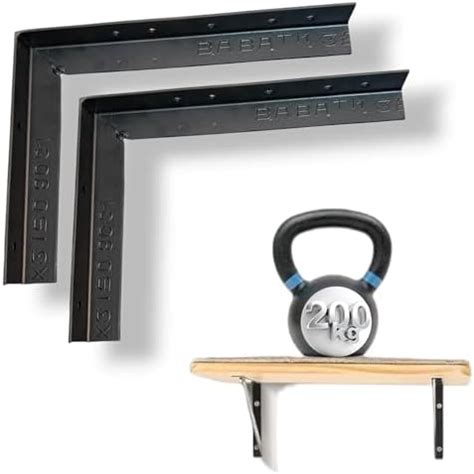 2 Pcs Metal Heavy Duty 200 kgs Capacity Wall Mount Angle Bracket L ...