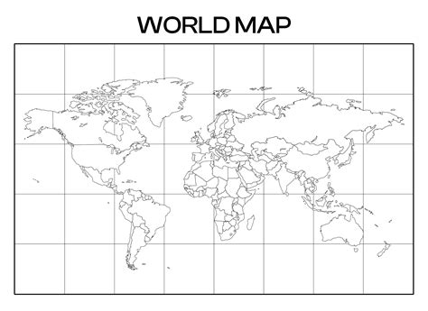 Large World Map Outline 的图像结果