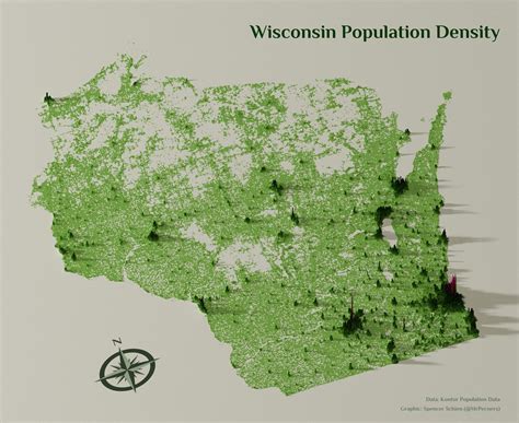 Boldly Contrasted Maps by Spencer Schien Visualize Population Density ...