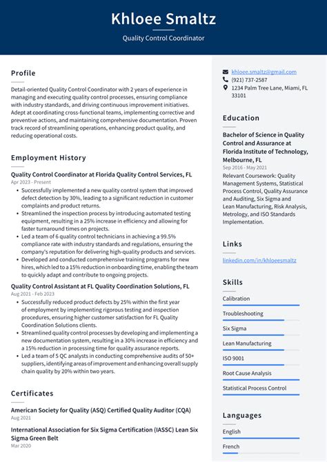 Image result for Quality Control Resume Objective Examples