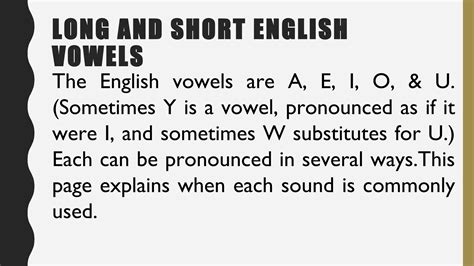 Pronunciation (Vowel) | PPT