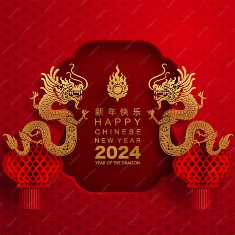 Premium Vector | Happy chinese new year 2024 year of the dragon zodiac sign