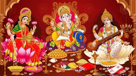 Laxmi Ganesh Saraswati Wallpapers - Wallpaper Cave